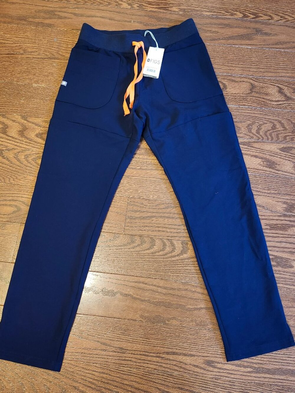 NWT Nepal Slim Scrub Pants Straight Leg Navy XS Petite Tons of Pockets